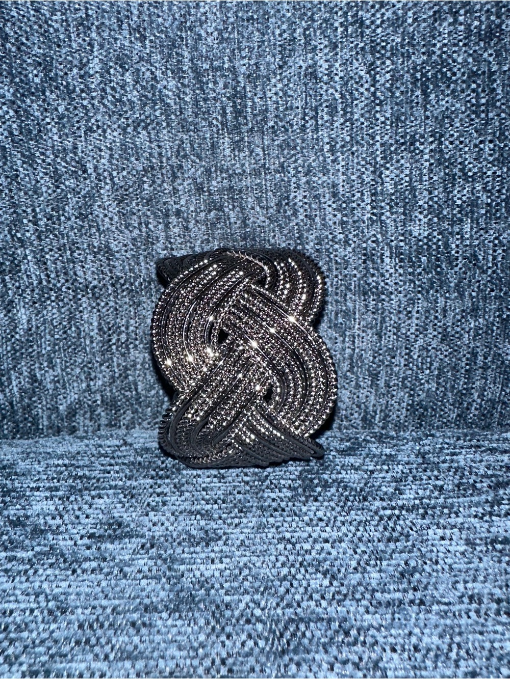 Cookie Lee GunMetal Large Braided Cuff Bracelet